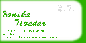 monika tivadar business card